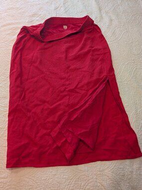 Gap - Red linen women's maxi skirt with short slit - medium